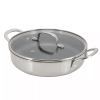 Better Chef 9-Inch 3-Ply Stainless Steel Nonstick Deep Fry Pan with Lid