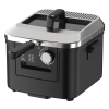 4L Electric Deep Fryer, Matte Black, Stainless Lid, 1800W