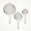 3pc (3", 5", and 8") Stainless Steel Mesh Strainer Set Silver