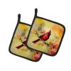 Cardinal Pair of Pot Holders Kitchen Heat Resistant Pot Holders Sets Oven Hot Pads for Cooking Baking BBQ, 7 1/2 x 7 1/2
