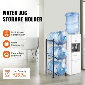 3 Tiers Water Jug Holder, 5 Gallon Water Bottle Holder, Single Row Water Bottle Rack for 3 Bottles, Heavy Duty Water Jug Rack for Kitchen, Office