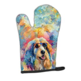 Afghan Hound Hippie Dawg Oven Mitt Heat Resistant Thick Oven Mitt for Hot Pans and Oven, Kitchen Mitt Protect Hands, Cooking Baking Glove