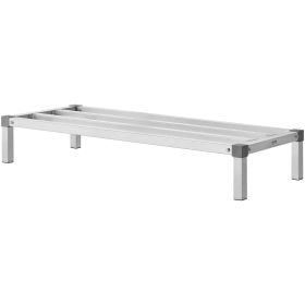 Aluminum Dunnage Rack, 48' x 20' Commercial Food Floor Rack, 8' Off the Floor, 1000 lbs Capacity All-Welded Aluminum Storage Rack