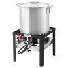 100 Qt Seafood Boiling Kit with Strainer, Outdoor Seafood Boil Pot and Basket, Cooking Set for Crab Crawfish Lobster Boiling