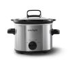 Pot 2qt Manual Slow Cooker - Stainless Steel: 3 Settings, Reheat & Warmer, Stay-Cool Handles, Dishwasher-Safe Parts