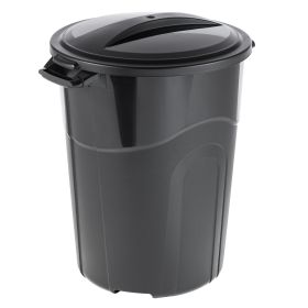 32 Gallon Injection Molded Trash Can - Black - TI0070