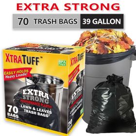 Boxed Disposable Garbage Bag 70 Pieces Puncture Tear Resistant Trash Bags, 39 Gallon Capacity, Multipurpose Cleaning Supplies For Industrial, Garden