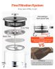 French Press Coffee Maker, 34 Ounce 1 Liter Borosilicate Glass Coffee Press Tea Maker with Stainless Steel Filter