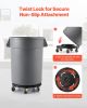 Trash Can Dolly, Fit 20, 32, 44, 55 Gallon Containers, Round Trash Can Roller Base with 4 Lockable Wheels, 500lbs Weight Capacity