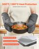 Oven Mitts, Mini Oven Mitt Set with Non-Slip Silicone Strips, High Heat Resistant to 500Fahrenheit