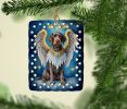 German Wirehaired Pointer My Angel Porcelain Ornament Christmas Tree Hanging Decorations for Home Christmas Holiday, Rectangle, Gift, Multicolor