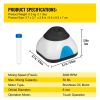 Vortex Mixer, 3000RPM Mini Vortex Mixer Shaker, Touch Function Scientific Lab Vortex Shaker, Mix Up to 50ML, 6mm Orbital Diameter for Test Tube
