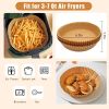 smAir Fryer Disposable Paper 100 Pcs Round Non-Stick Paper Prime Oil-proof Parchment Paper Cooking Paper for Fryers Basket Frying Pan Microwave Oven
