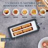 4-Slice Toaster, Extra Wide Long Slot Toaster, 6 Browning Settings, Bagel/Defrost/Reheat Functions, Removable Crumb Tray, Stainless Steel Housing