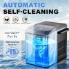 Countertop Ice Maker, 9 Bullet Ice Cubes in 6 Mins, 26lbs/24H, w/ Scoop Basket, Black