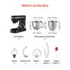 Stand Mixer, 5.3QT + 4.4QT Two Stainless Steel Bowls, 10+P Speeds Tilt-head Food Mixer, Kitchen Mixer with Dough Hook, Wire Whip, Beater, Scraper